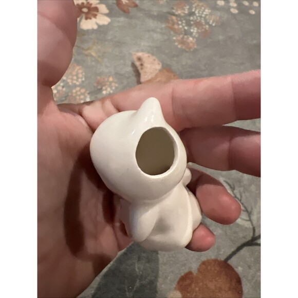 Rare Vintage Macrame Bead Ceramic Baby Ghost Ghost Baby Doll Figurine Halloween - Picture 6 of 8